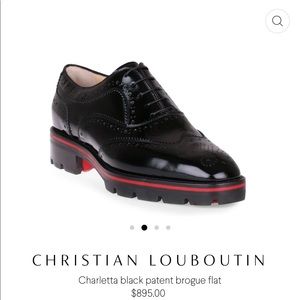 Louboutin: Charlette Flat Patent Vinyl, Size 39 (8.5 US)